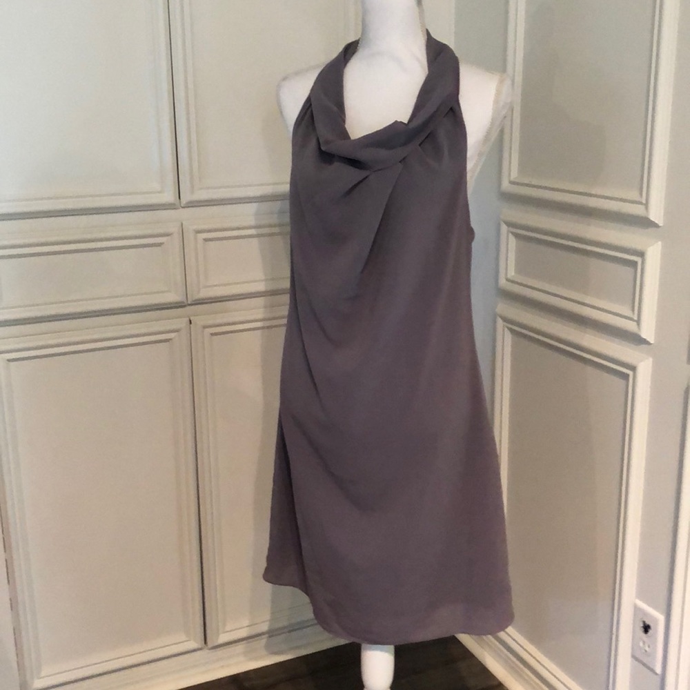 Silky halter dress